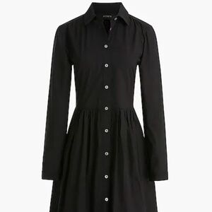 J.Crew Black Collared Shift Dress